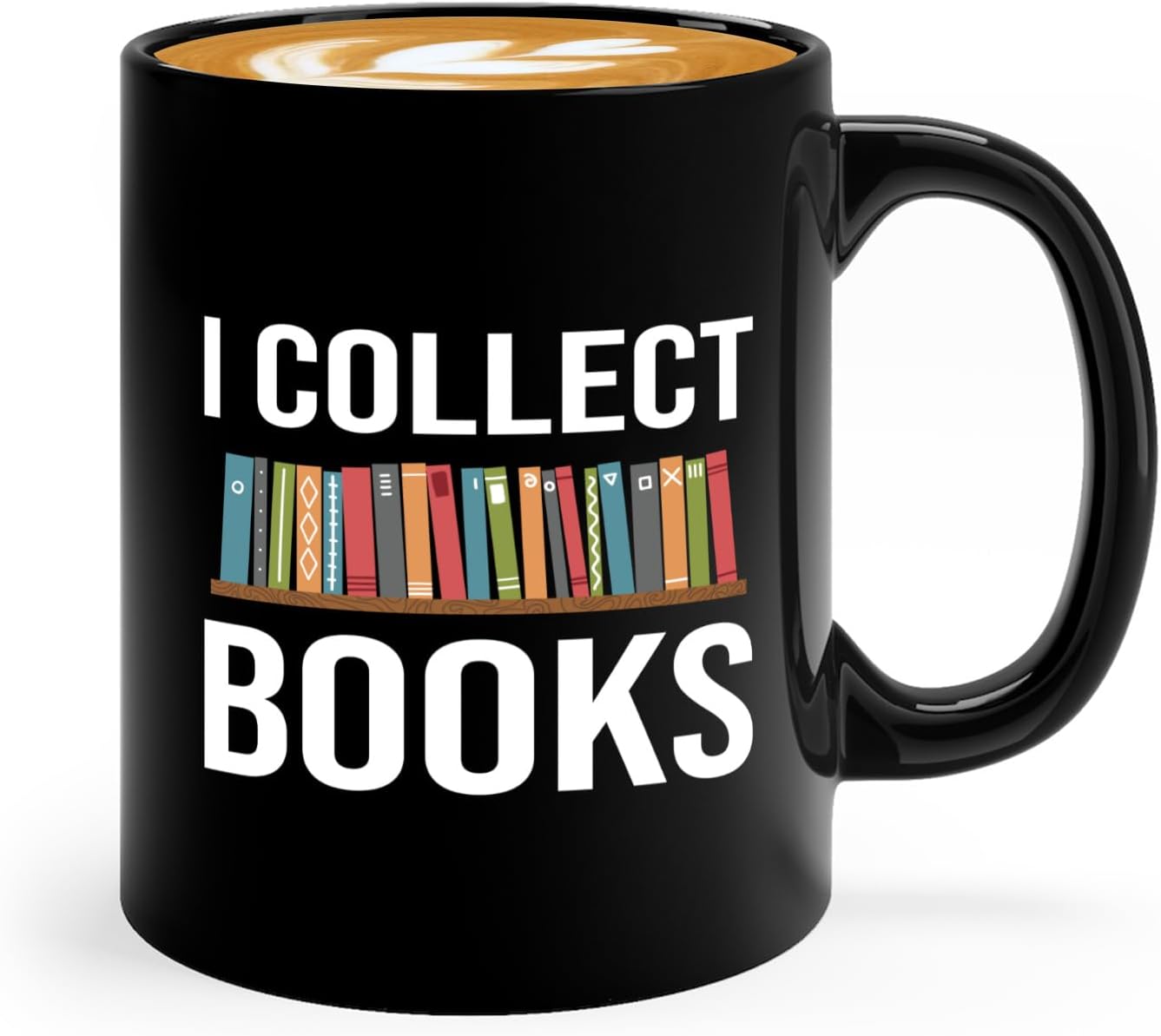 Book Lover Coffee Mug 11oz Black -I Collect Books - Writer Editor Bookish Librarian Bibliophile Bookish Grammar Philosophers