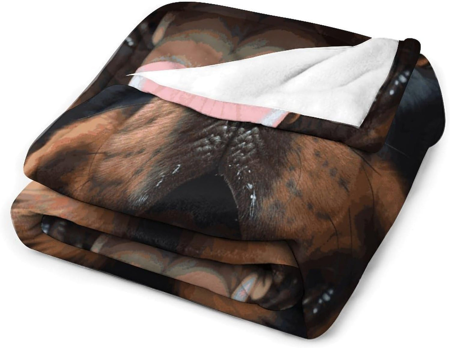 Rottweiler Dogs Tongue Head Blanket Super Soft Lightweight Throw Blanket Cute Cozy Warm Bed Blanket Decorative Fuzzy Blanket All-Season Home Decor Gift for Sofa Couch Living Room 50"*60"（130 * 150cm）