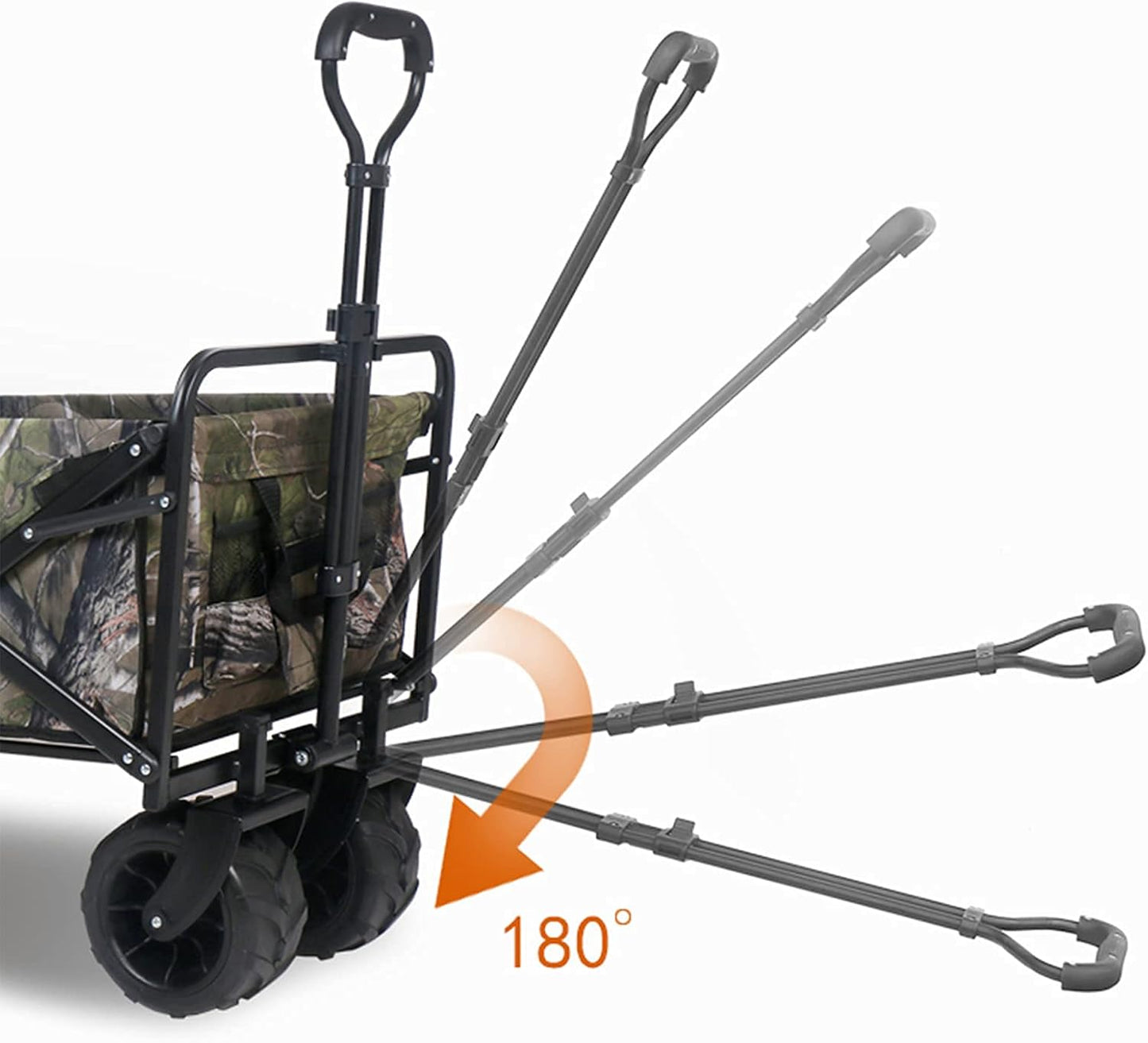 Folding Camping Cart, Garden Wagon, Collapsible Beach Garden Trolley, Cart Heavy Duty Trolley - for Shopping Beach Outdoor Garden Picnic (Camouflage Green) (Camouflage Green)