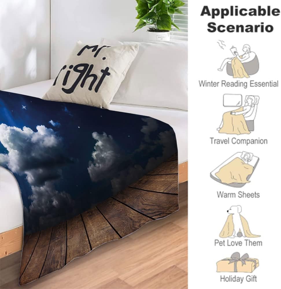 Plush Fleece Blanket, Soft Warm Soft and Cozy Throw Blankets, 40 x 50inches, Suitable The Journey Decoration Living Room, Office,