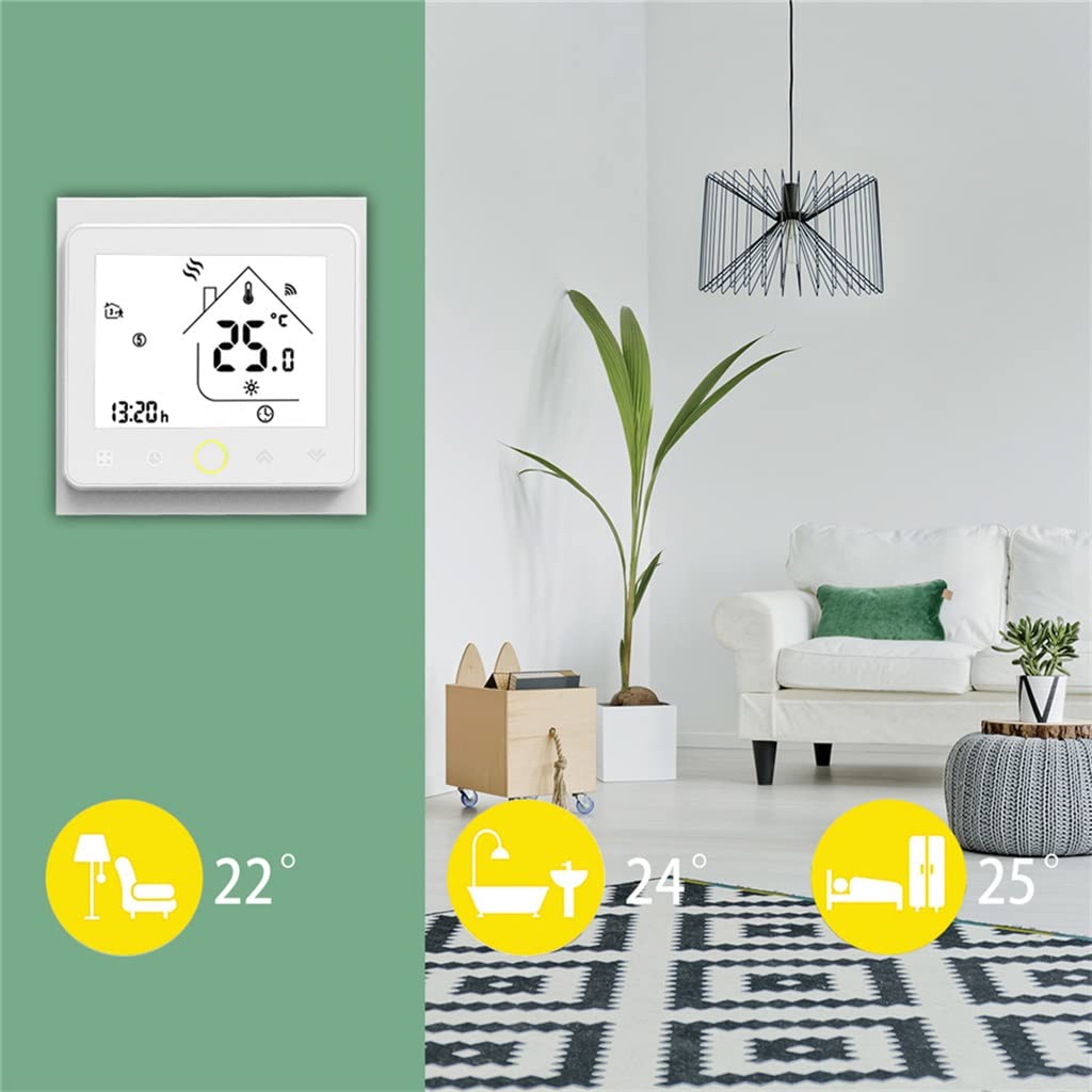 Smart Thermostat Temperature Controller Water/Electric Floor Heating Water/Gas Boiler Works(D)