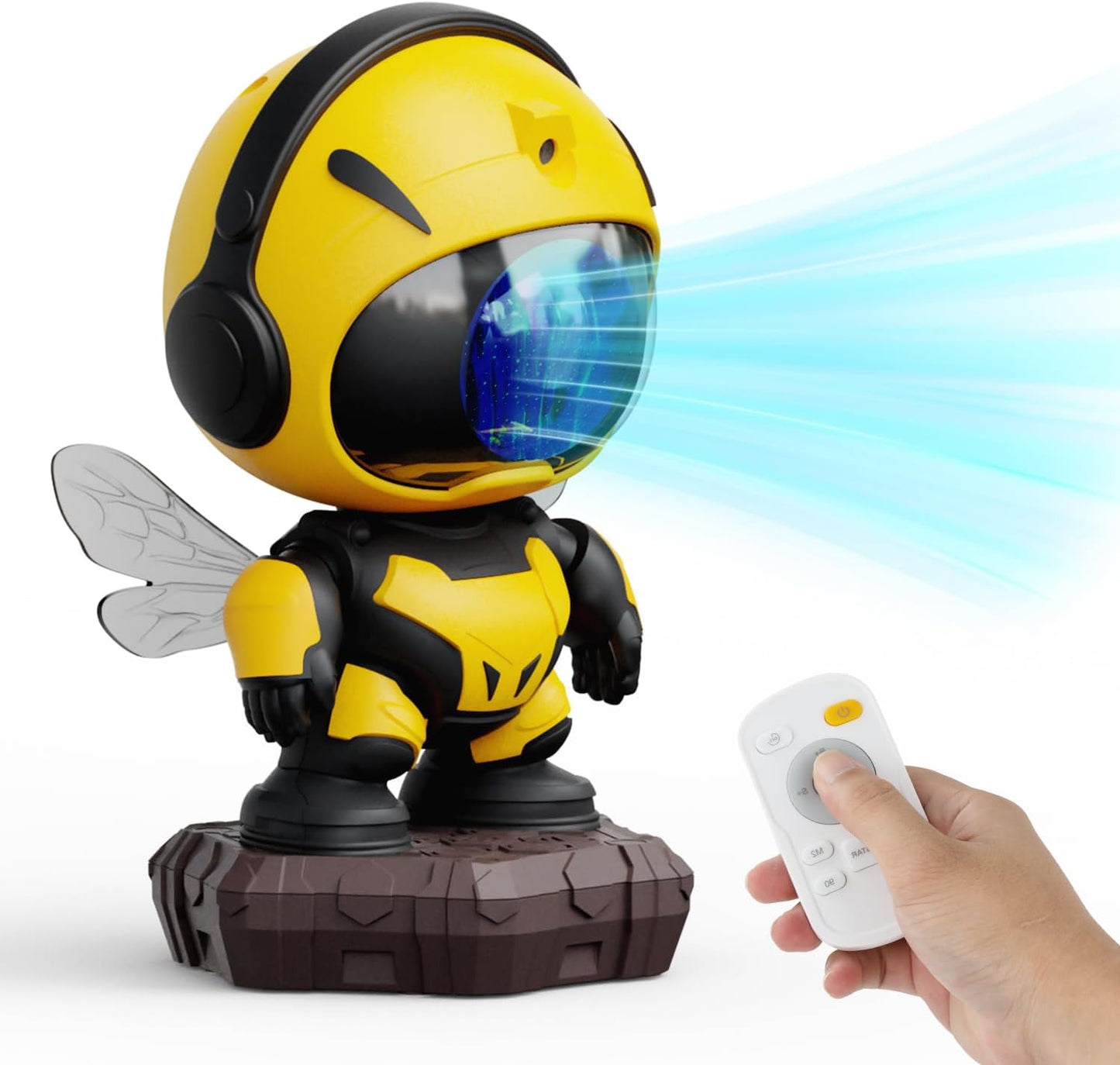 Bee Astronaut Galaxy Projector,Star Projector Galaxy Night Light,Starry Nebula Ceiling LED Lamp with Timer and Remote,Kids Room Decor Aesthetic,for Christmas