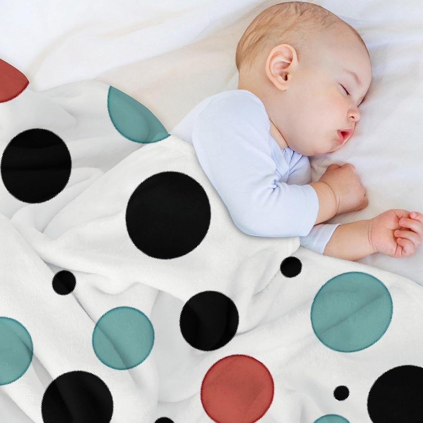 Polka Dot Blanket Super Soft Lightweight Throw Blanket Cute Cozy Warm Bed Blanket Decorative Fuzzy Blanket All-Season Home Decor Gift for Sofa Couch Living Room 50"*60"（130 * 150cm）