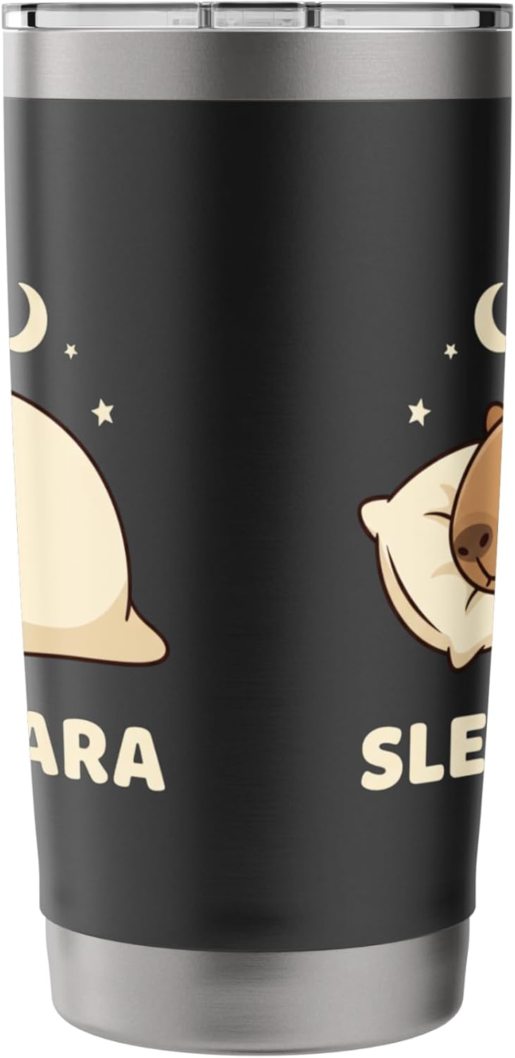 Sleepybara Capybara Sleeping Animal Cute Jungle Lover Stainless Steel Insulated Tumbler