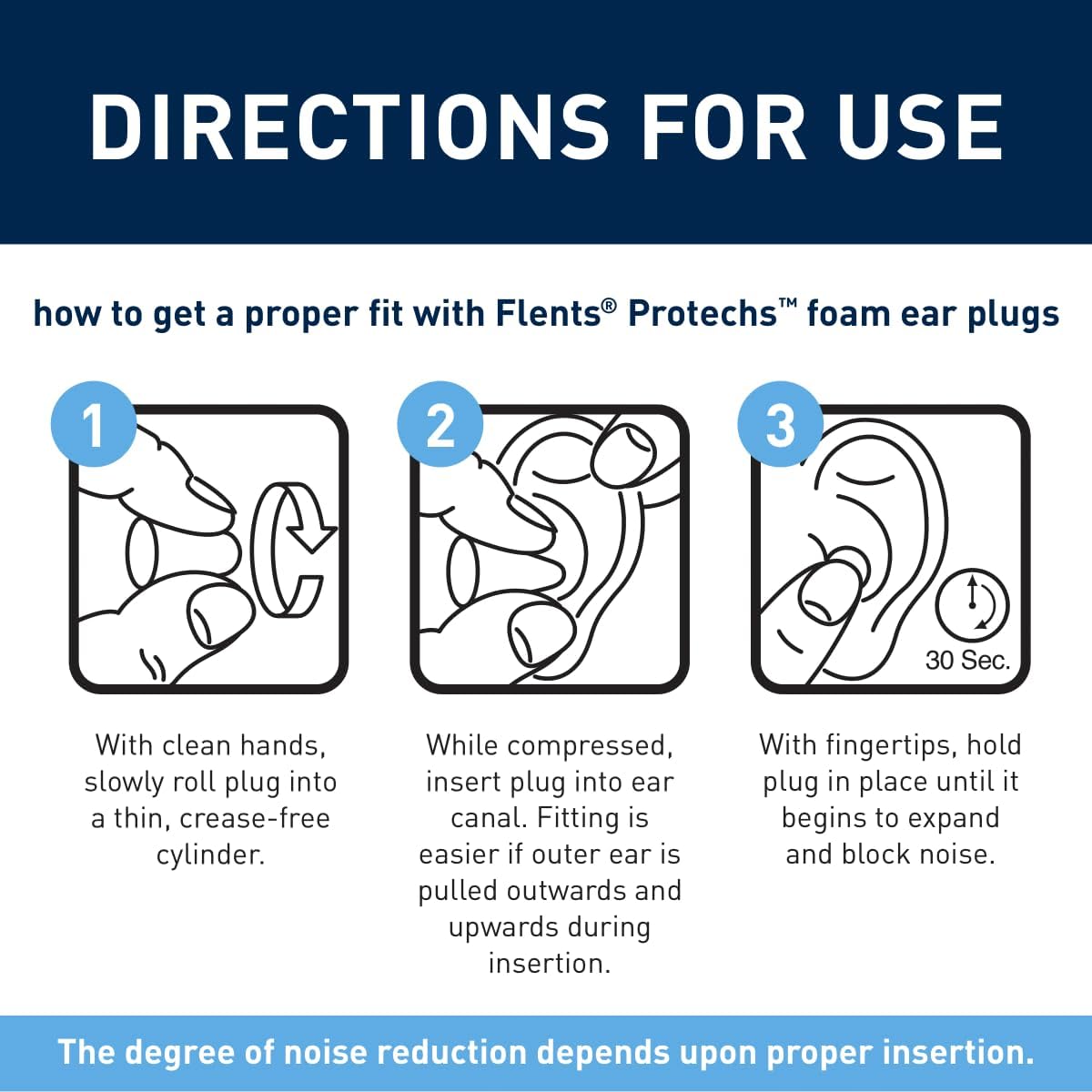 Flents Protechs Foam Ear Plugs, 10 Pair with Case for Sleeping, Snoring, Loud Noise, Traveling, Concerts, Construction, Studying, Work, Shooting, NRR 33, Purple, Disposable, Made in the USA