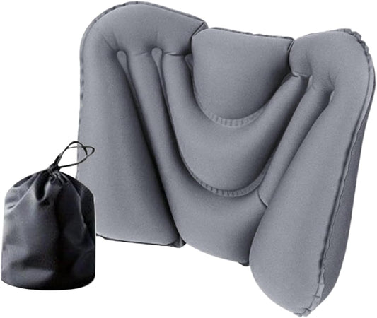 Lumbar Support Pillow - Foldable Inflatable Cushion | Lumbar Cushion Chair Back Support - for Travel Airplane Outdoor Home Office Chair Seat Bed Car Driving Sitting Reading