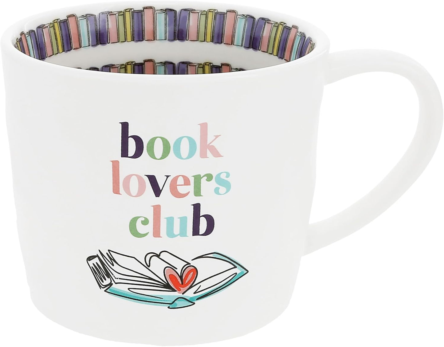 Pavilion Gift Company - Book Lovers - 16 oz Book Reading Coffee Tea Cup Mug Drinkware