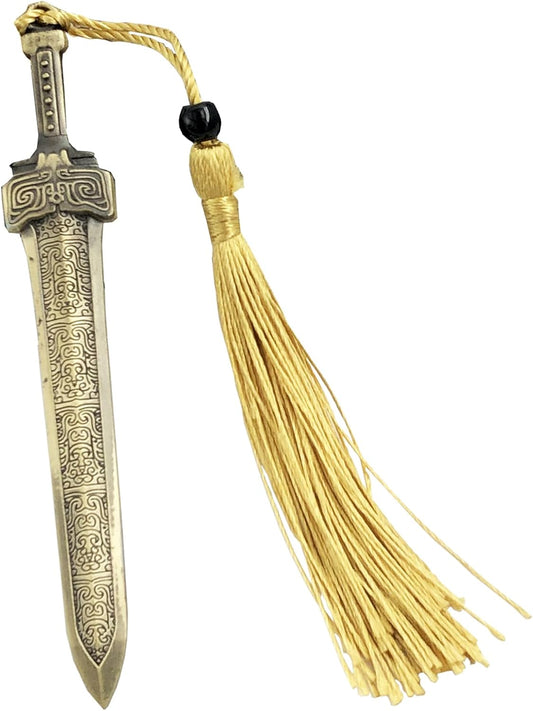 Sword Bookmark, Metal Bookmark, Bookmarks with Tassels, Your Reading Assistants, Classroom Prizes, Men Bookmarks, Office School Library Bookstore Home (Bronze)