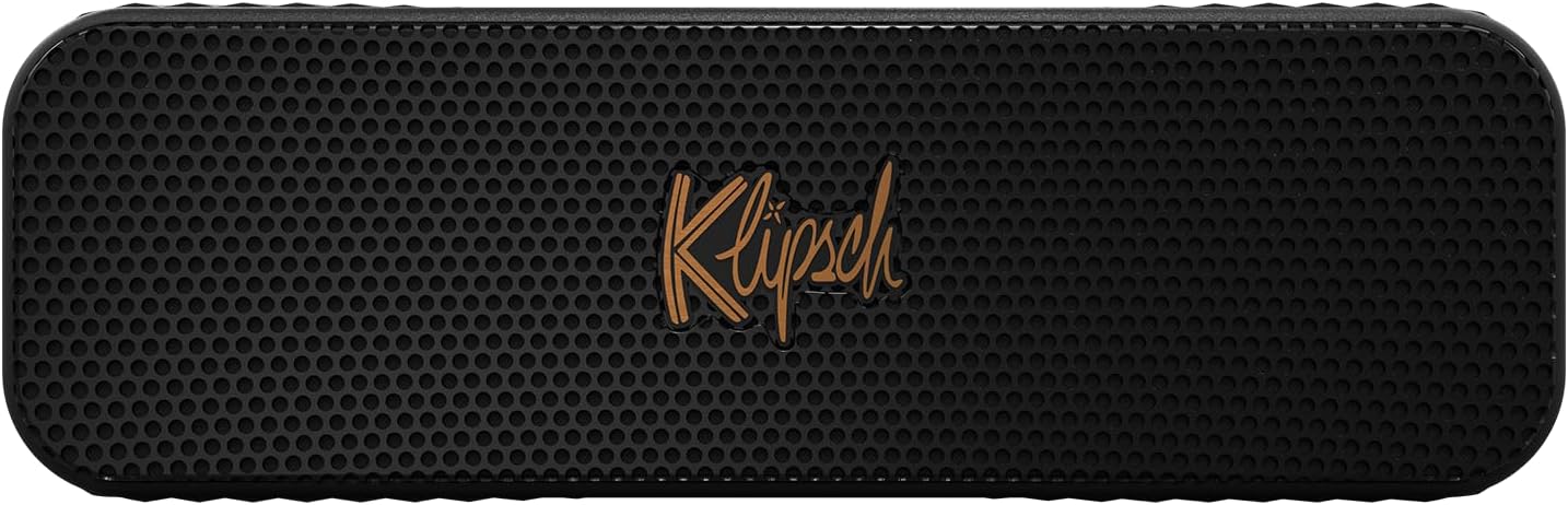 The Klipsch Detroit Portable Bluetooth Speaker with Dual 1" tweeters and 3" woofers, IP67 dust and Waterproof Rating, 20 Hours of Playtime for a Premium Live Concert Experience