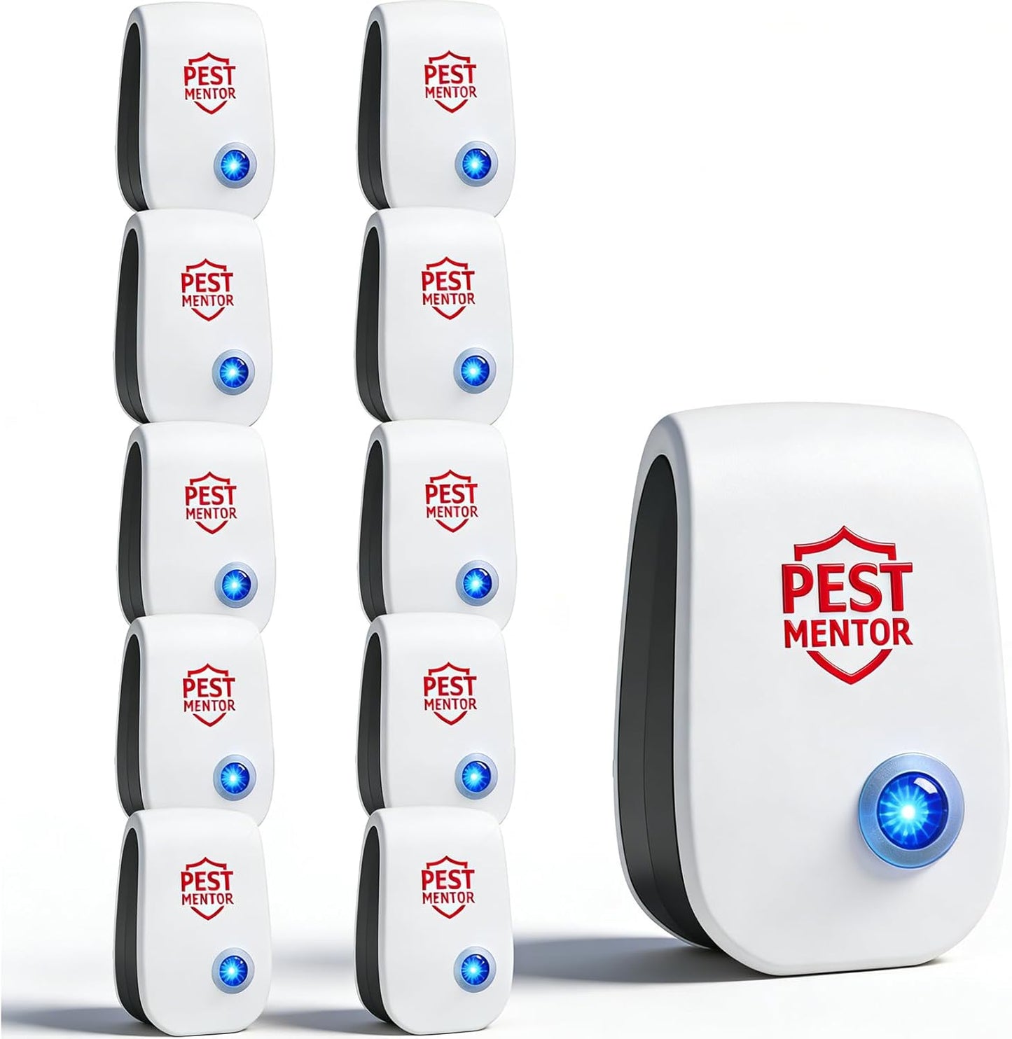 10 Packs Ultrasonic Pest Control Repeller, Electronic Pest Repellent Mouse Repellent, Indoor Pest Control for Roach Rodent Mouse Bugs Mosquito Mice Spider Ant Fleas Insects Cockroach