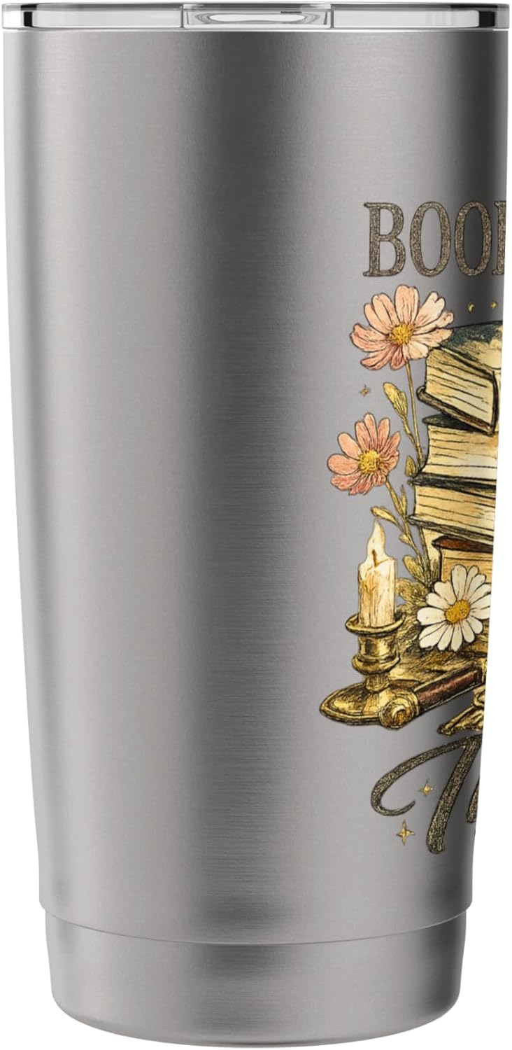 Books Are My Therapy Vintage Book Lover Aesthetic Stainless Steel Insulated Tumbler