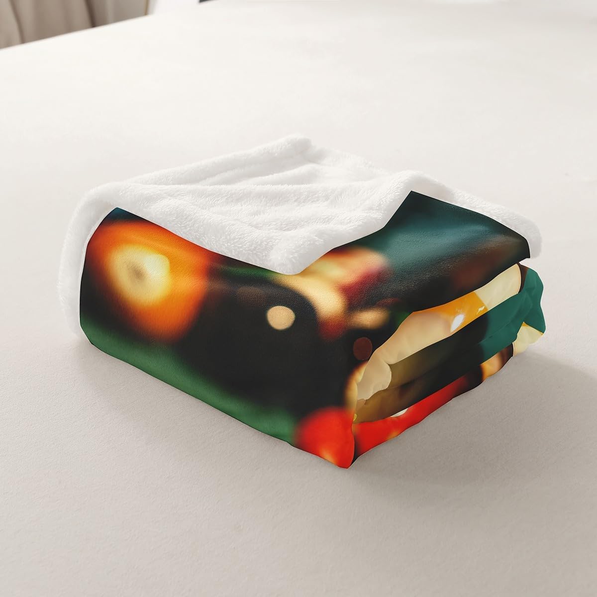 Billiards Game Bed Blanket Sports Games Throw Blanket Lightweight Soft Cozy Luxury Billiard Balls Fleece Blanket Team Sport Flannel Blanket for Sofa Bedroom Office Travel All Season(Twin 60"x80")