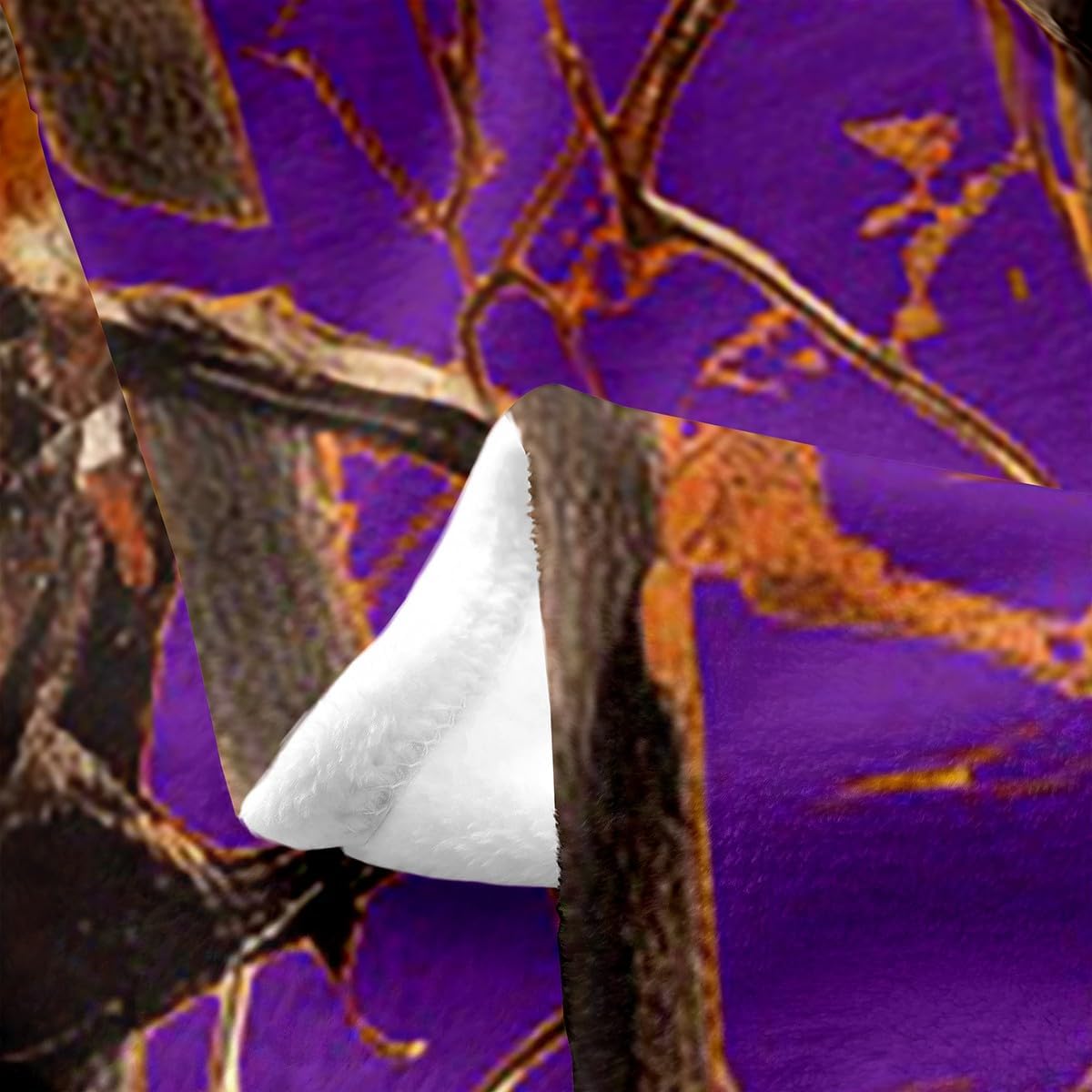Erosebridal Purple Camouflage Fleece Blanket for Kids Teens Adults,Forest Camo Throw Blanket Twin 60x80 Inch Sofa Bed Decor，Rustic Woodland Hunting Bed Blanket,Country Farmhouse Flannel Blanket