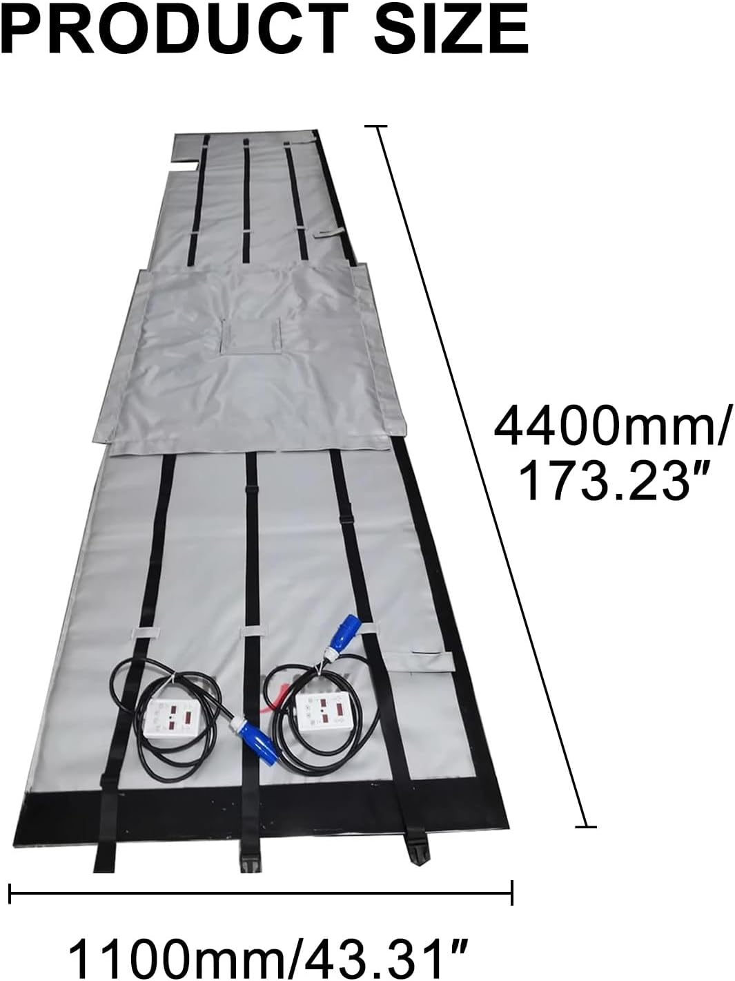Electric Heating Blanket for 1000L Ton Barrel, Waterproof 220V with Adjustable 0-150℃ Temperature Controller, Ideal for Industrial Heating Solutions