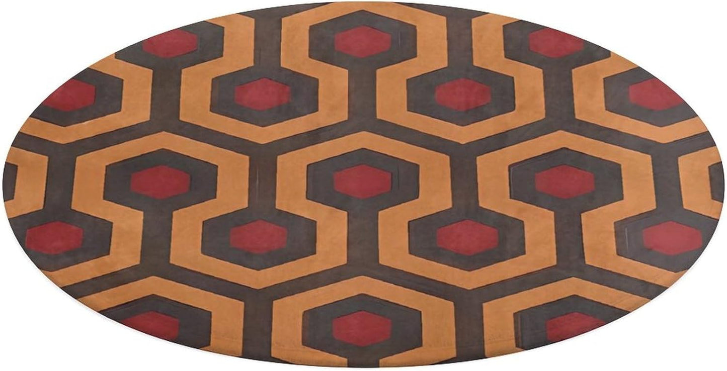 Round Small Area Rug, Shining Overlook Print Circle Rugs, Non Slip Washable Floor Mat, Soft Throw Rug for Living Room, Powder Room Entryway, Bathroom, Bedside, Floor Decor 80 * 80cm
