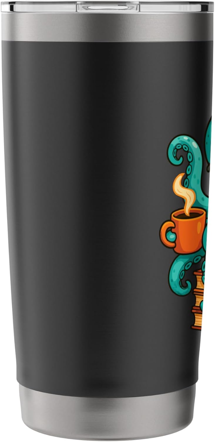 Octopus Reading Book - Reading Bookworm Reader Stainless Steel Insulated Tumbler