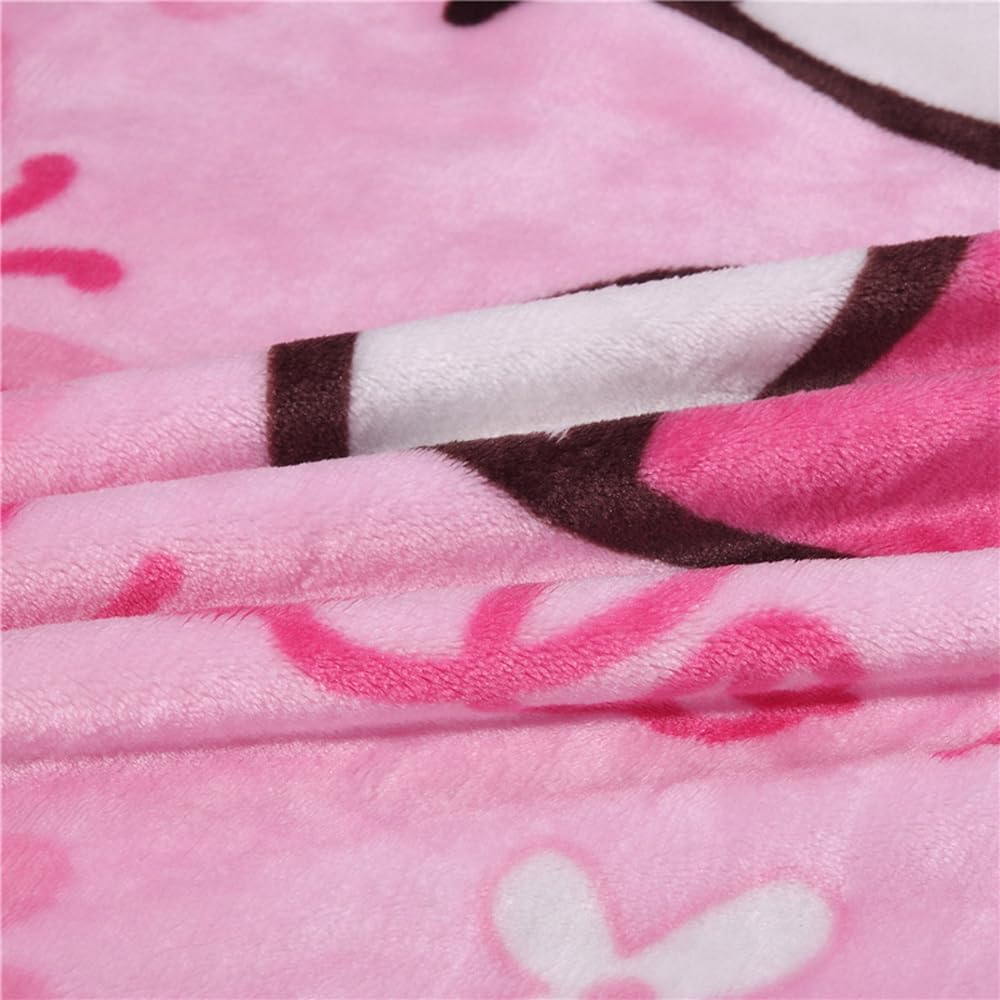 Cartoon Printing Throw Blanket for Girls Kids Adults, Flannel Fleece Blanket，Sofa, Office Chair, Bed, Camping, in car，40"x55",