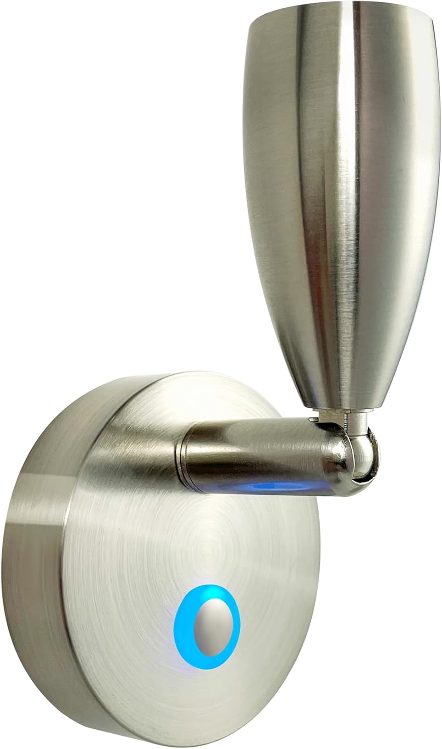 THALASSA Camper Reading Light RV 12V Fixtures Interior Lights Fixture Bedside Wall Sconce Indoor for Marine Caravan Van Brushed Nickel Small Lampholder Warm White LED 3W