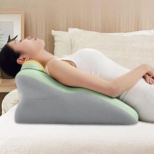 Ergonomic Pillow Wedge, Sleeping Wedge Pillow, Memory Foam Back Cushion, Support Accessory with Washable Cover, Adult with Side Sleeper Design Home Tool for Lying Sitting Reading
