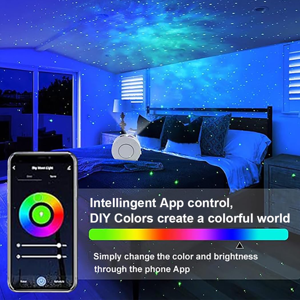 Rare Blue Laser Star Projector with Remote Control,Premium ABS Build & HD Lens, Ultra-Soft Realistic Nebula, Dimmable 16M Colors for Bedroom/Game Room/Party(Blue Star+Remote)
