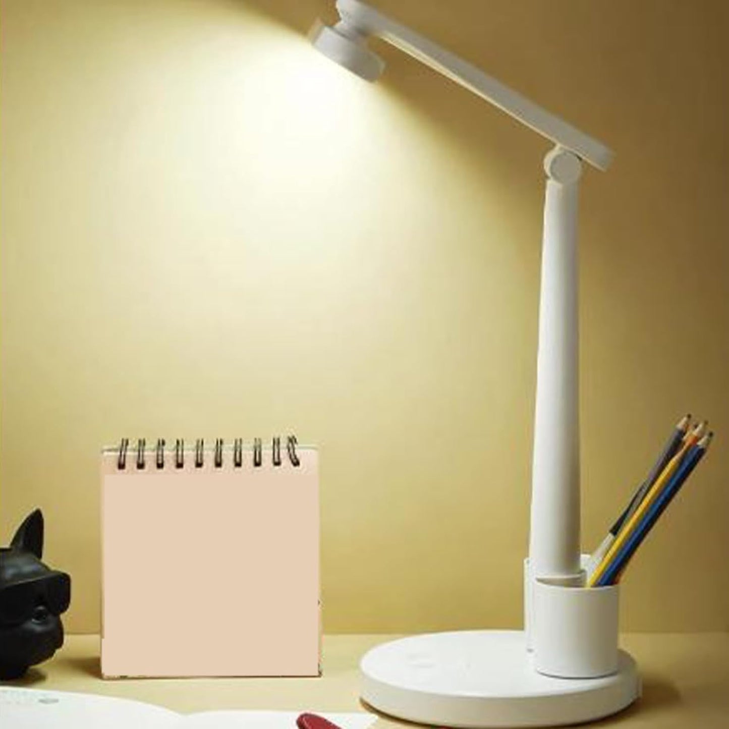 Desk Lamp Adjustable, Long-Lasting Eye-Caring, 3 Brightness Modes Desk Lamp with USB Charging, Reading Desks Lamps with Energy-Saving LED, Home Study Accessory, for Bedroom School Study Working