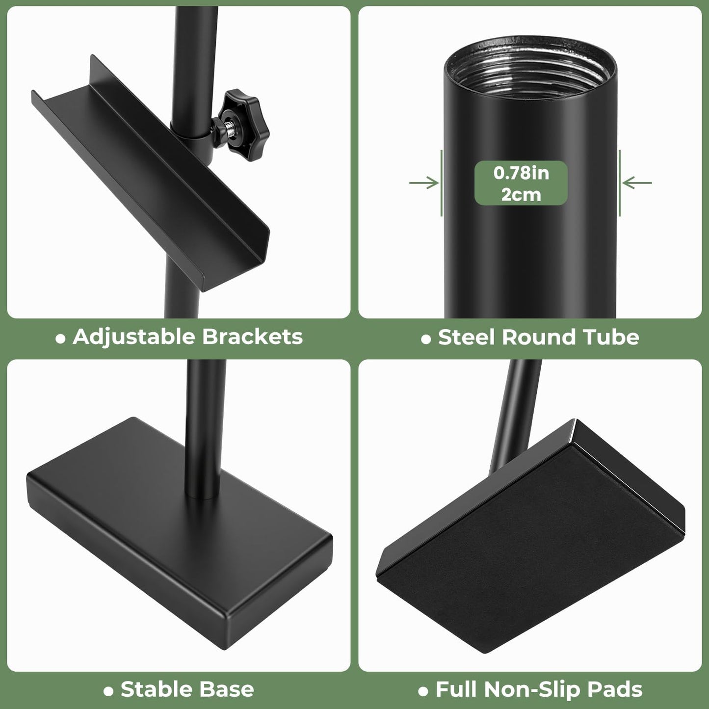 Adjustable Tabletop Easel Stand, Picture Easels for Display up to 28.5 Inches, Heavy Duty Metal Picture Frame Holder for Artwork, Signs & Certificates Display Stand (Black)