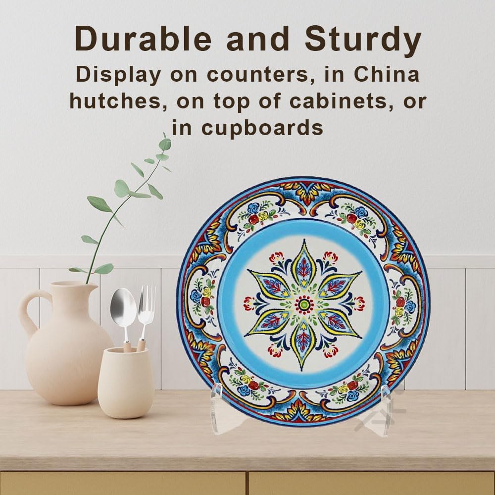OnFireGuy Heavy Duty Plate Display Stand | 12-inch Clear Acrylic Easel for 15" - 18" Diameter Plates Photo Frames Books Plaques