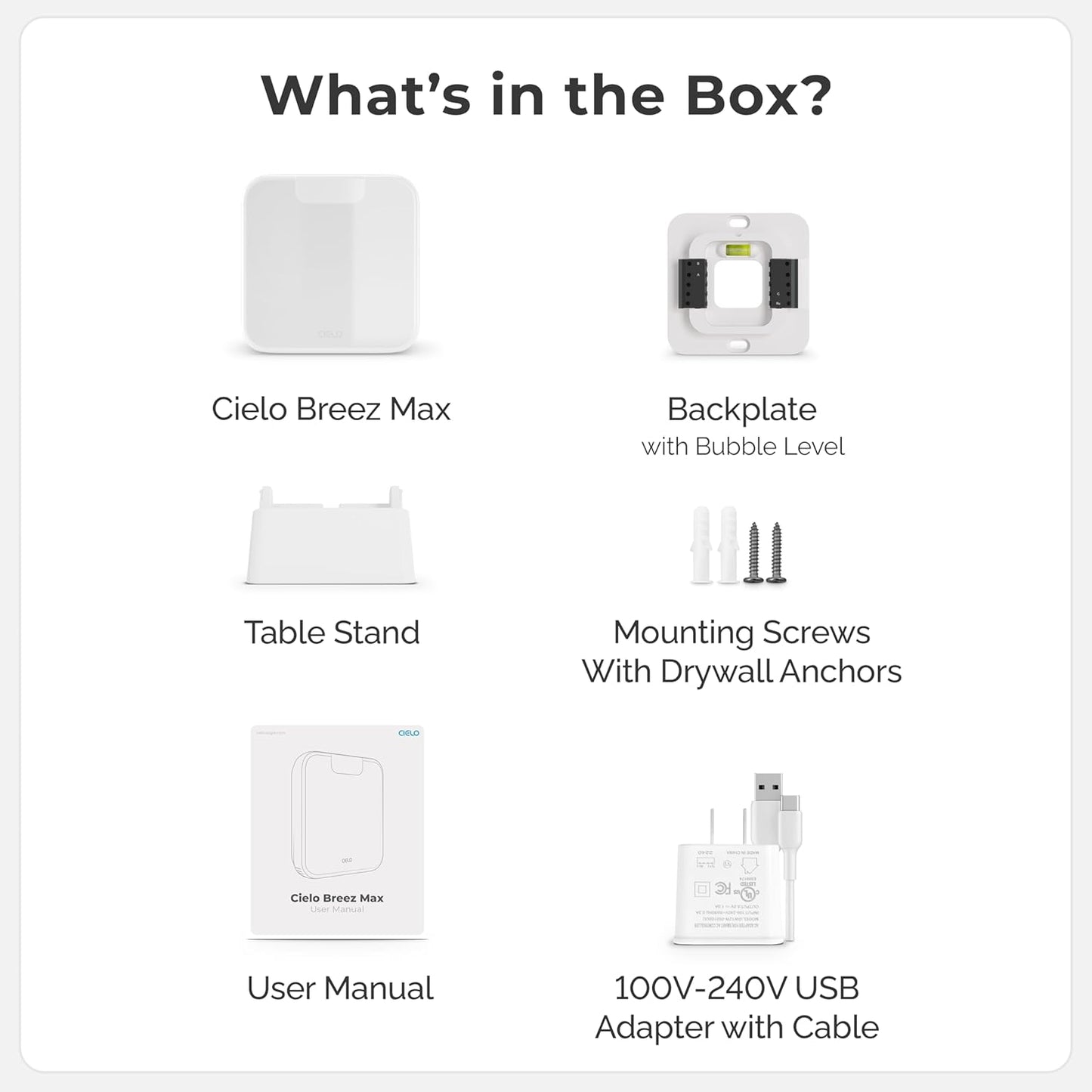 Breez Max Smart AC Controller | AHR Product of the Year WiFi Thermostat for Mini-Split, Window, Portable AC/Heat Pump | AI-Based Tech | Free App, No Subscription | Alexa, Google, IFTTT etc. (White)