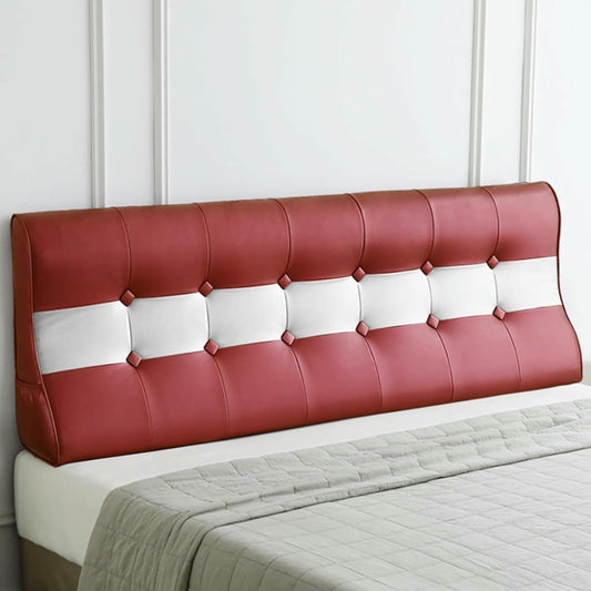 Blue,Paste/79x23x7In,Upholstered Wall Mounted Headboard Cushion Faux Leather Pillowboard Large Bed Rest Lumbar Support Backrest Removable Bedside Pillow for Day Bed Dorm