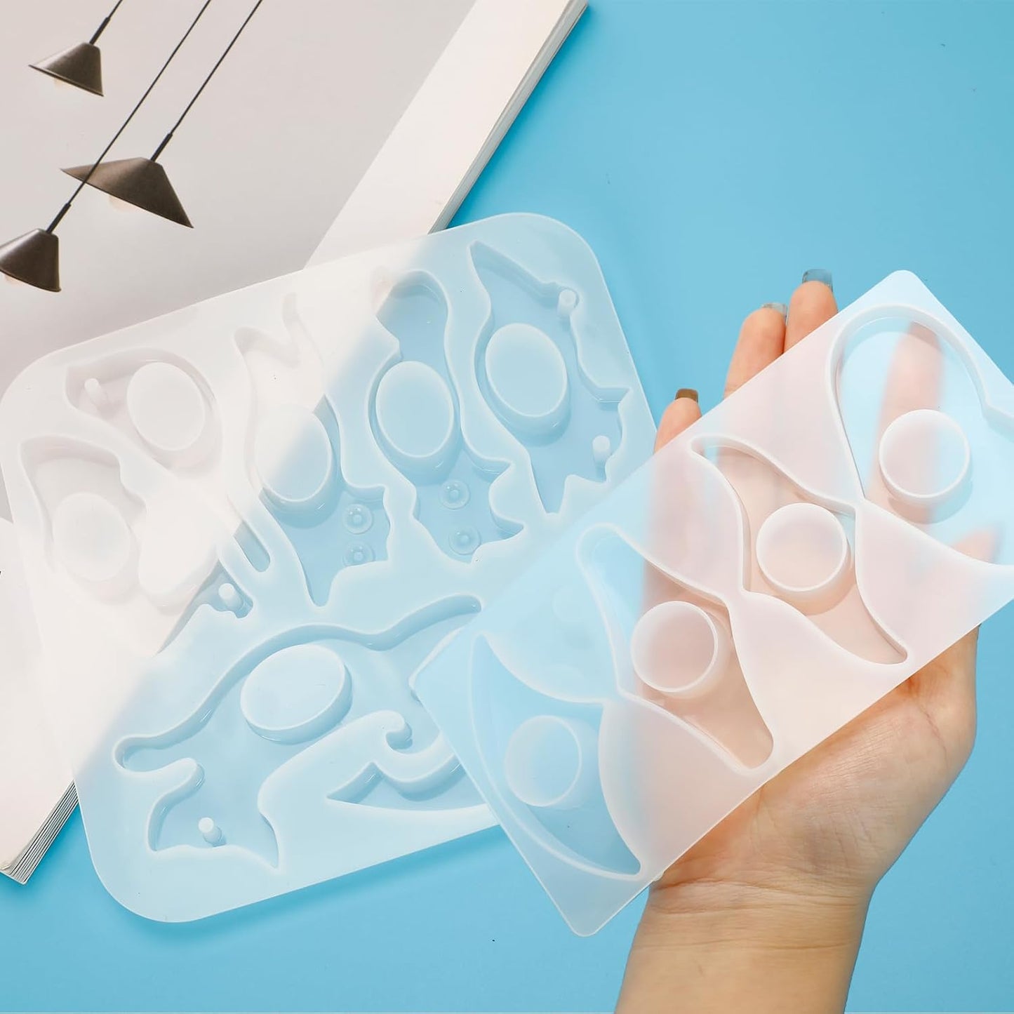 Silicone Resin Mold for Thumb Book Page Holder, Handmade Bookmarks Casting Mold Reusable Bookmark Mold Silicone Book Opener Molds for DIY Book Reading AccessoriesTeachers Book Lovers