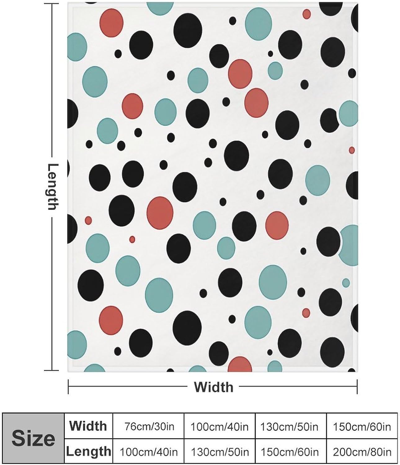 Polka Dot Throw Blanket for Couch Super Soft Warm Lightweight Throw Blankets Cozy Flannel Bed Blanket Cute Decorative Blankets for All Seasons Home Decor Gift 40"*50" （100 * 130cm）