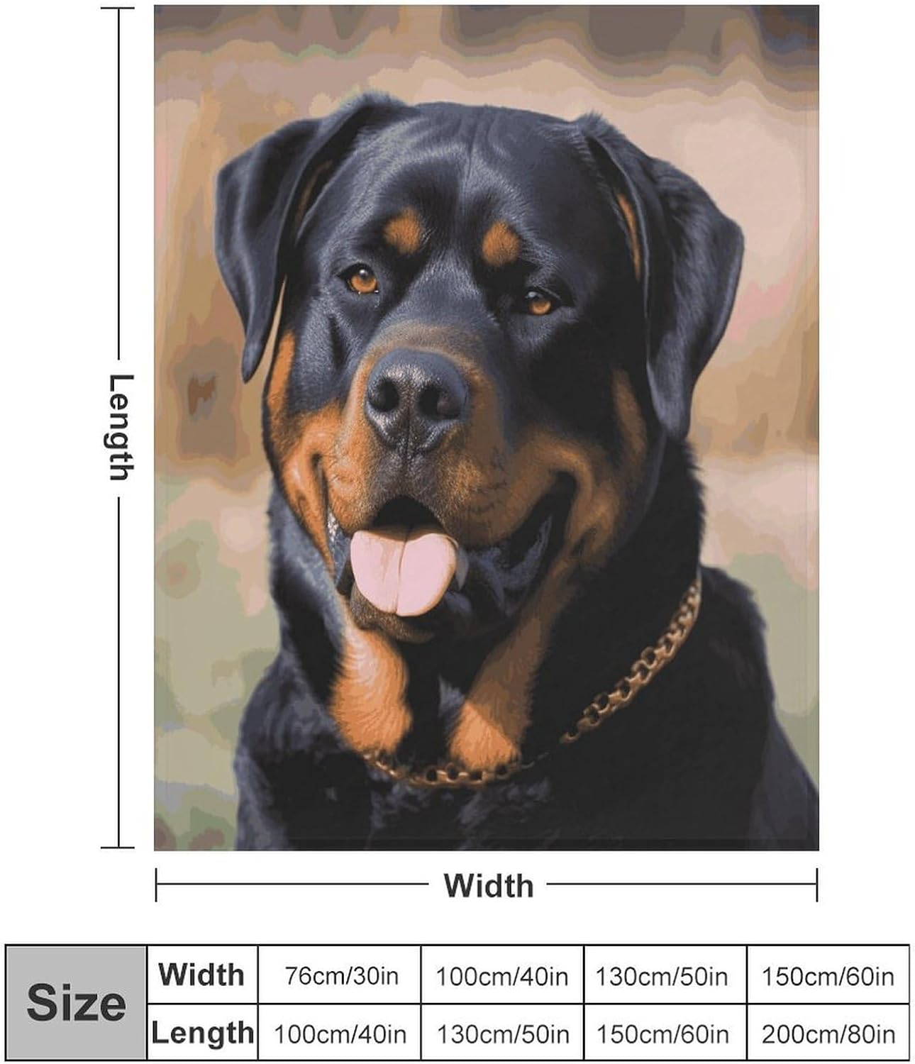 Rottweiler Dog Blanket Super Soft Lightweight Throw Blanket Cute Cozy Warm Bed Blanket Decorative Fuzzy Blanket All-Season Home Decor Gift for Sofa Couch Living Room 30"*40"（76 * 100cm）