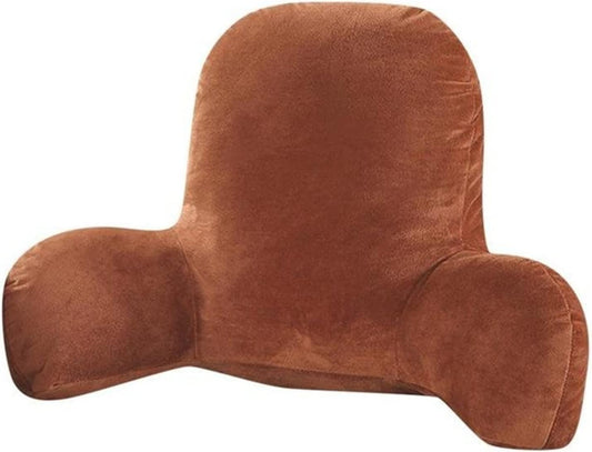 Plush Big Backrest Reading Rest Pillow Lumbar Support Chair Cushion with Arms Sofa Cushion Back Pillow Bed(D)