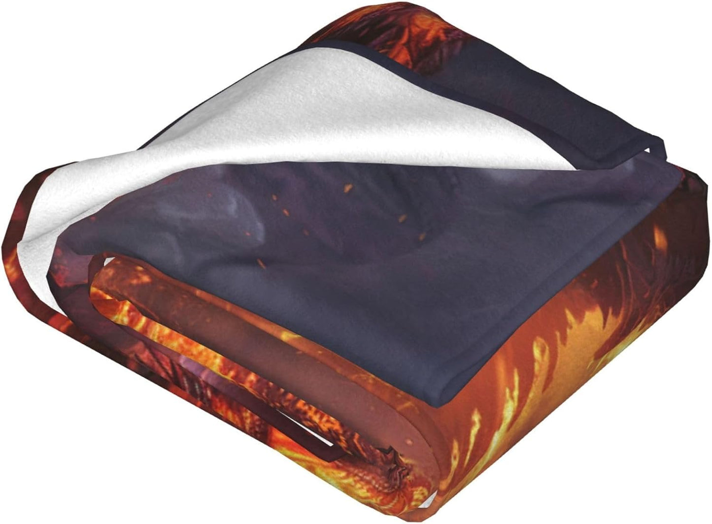 Fire Dragon Blanket Red Cool Dragon Decor Throw Blanket Cozy Plush Flannel Fleece Warm Soft Lightweight Fuzzy Blanket Dragon Lovers Gifts for Boys Girls Teens Women for Bed Sofa Couch 60"X80"