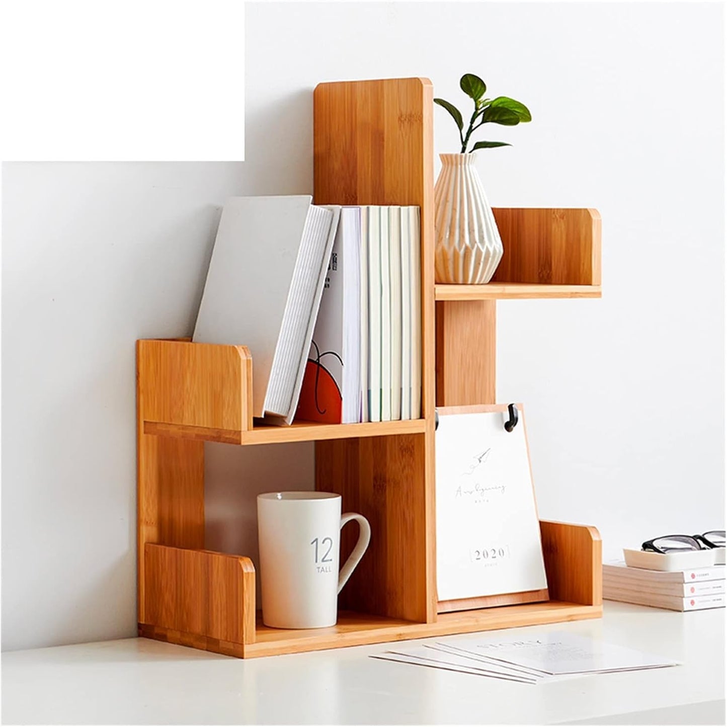 Bookshelf Small Bookshelf Unit for Living Room Office and Bedroom Narrow Modern Bookcase Small Storage Shelf Frame Bookcase Storage Rack