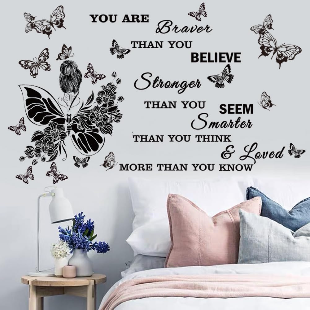Inspirational Wall Decals You are Quote Wall Stickers Peel and Stick Wall Decor Motivational Saying Positive Wall Sticker for Girls Living Room Nursery Playroom Bedroom Daycare Decor