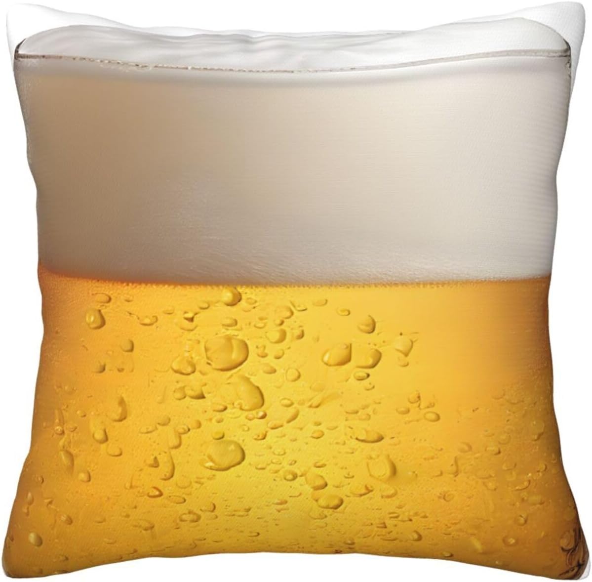 All-Season Square Pillow Covers 18"X18", Beer Bubble, Decorative Throw Pillow Covers for Sofa Bed Couch, Hidden Zipper Cushion Cover, Square Lumbar & Accent Pillowcases for Home Decor