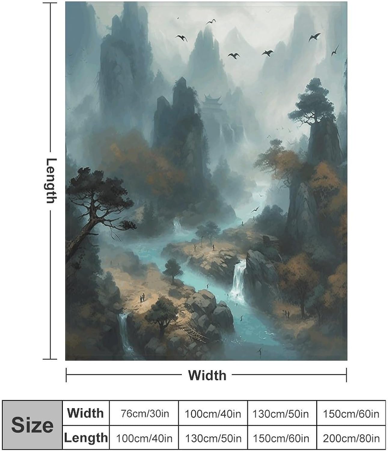 Water and Rocks Throw Blanket for Couch Super Soft Warm Lightweight Throw Blankets Cozy Flannel Bed Blanket Cute Decorative Blankets for All Seasons Home Decor Gift 40"*50" （100 * 130cm）