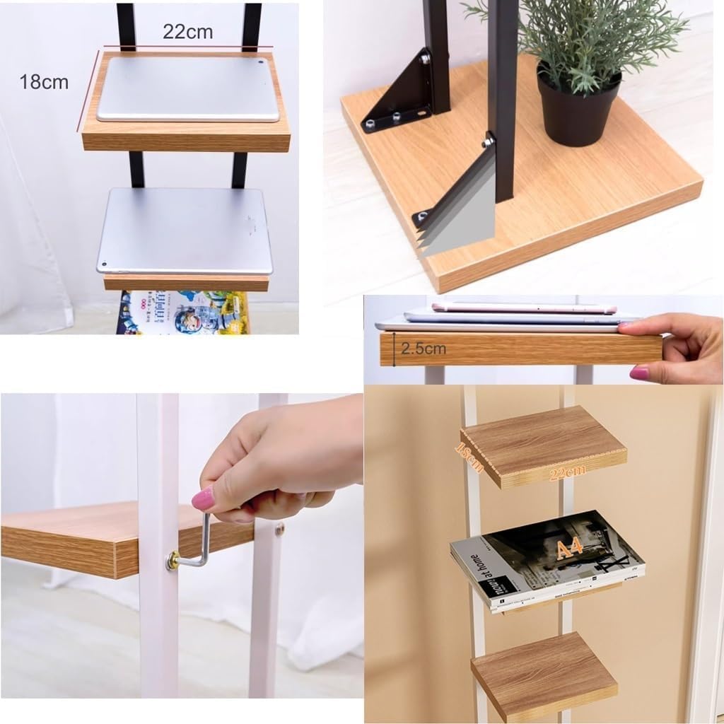 6-Tier Story Bookcase - Floor Standing Open Shelf Bookshelf for Books, Photos, Art, & Plants - Modern Display Stand for Home & Office Storage