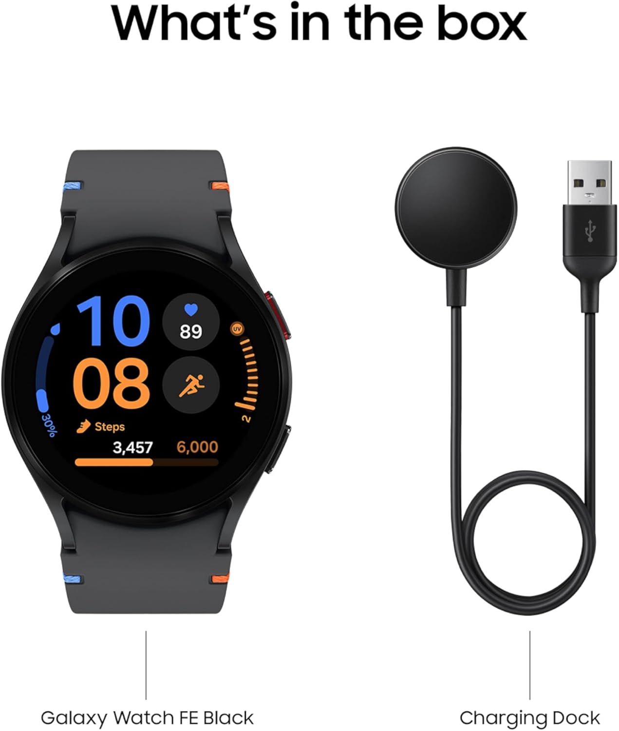 SAMSUNG Galaxy Watch FE 40mm LTE AI Smartwatch w/Fitness Tracking, BIA Sensor, Personalized HR Zones, Heart Rate Tracker, Sleep Monitor, 2024, Black [US Version, 1Yr Manufacturer Warranty]