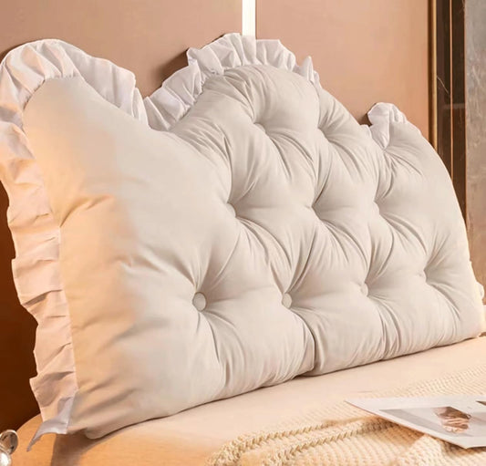 Wedge Headboard Pillow Dorm Home Reading Pillow Back Support for Sitting Up in Bed Bolster Oversize Lumbar Cushion Body Bedrest with Removable Cover(Size:70"/180cm,Color:Light Gray)