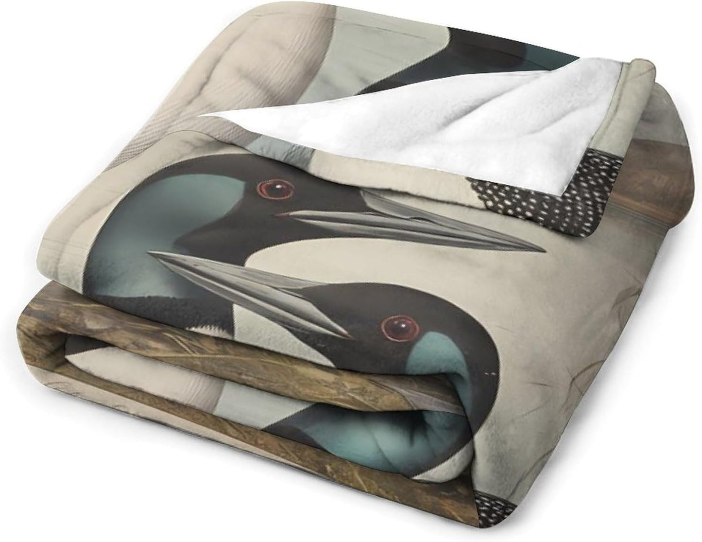 Great Northern Diver Throw Blanket for Couch Bed Plush Cozy Fuzzy Flannel Blanket for All Season 30"x50"