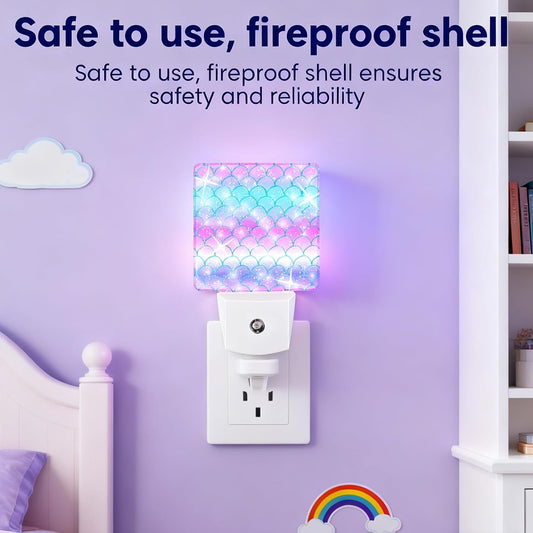 Night Light Plug-in Dusk to Dawn Smart Sensor White Led Nightlight for Bedroom Bathroom Kitchen Hallway Stairs Energy Efficient Decor Desk Lamp