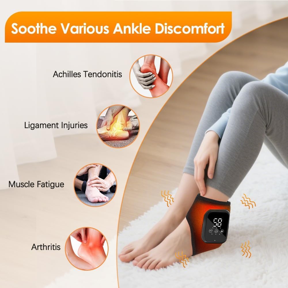 Feet Relief - Feet Relief Massager, Triple Method Heated Foot Massager for Neuropathy (2 Pcs * Black)