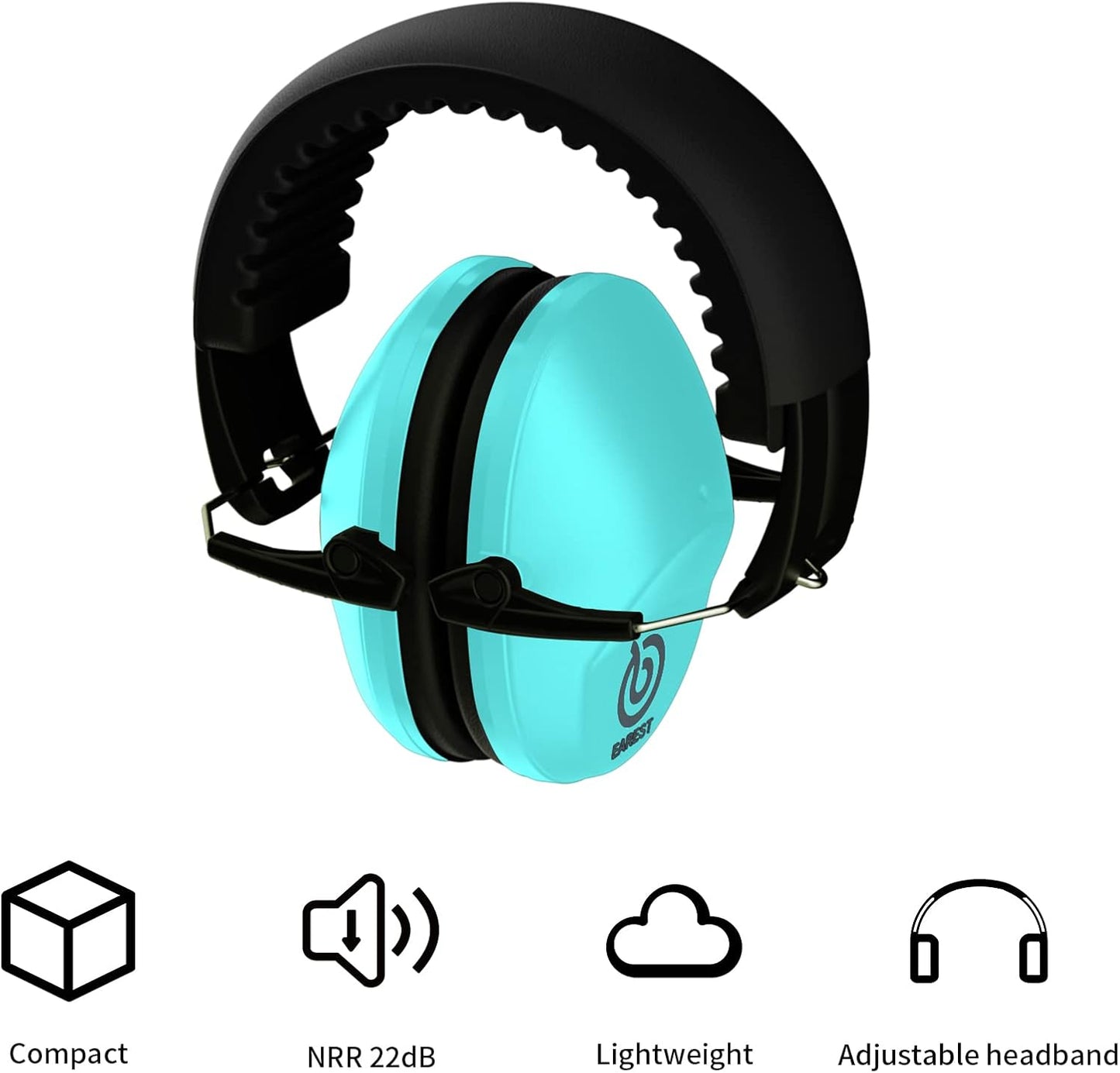 2 Pack Hearing Protection Ear Muffs, NRR 20 dB Noise Reduction Safety Earmuff for Shooting/Hunting