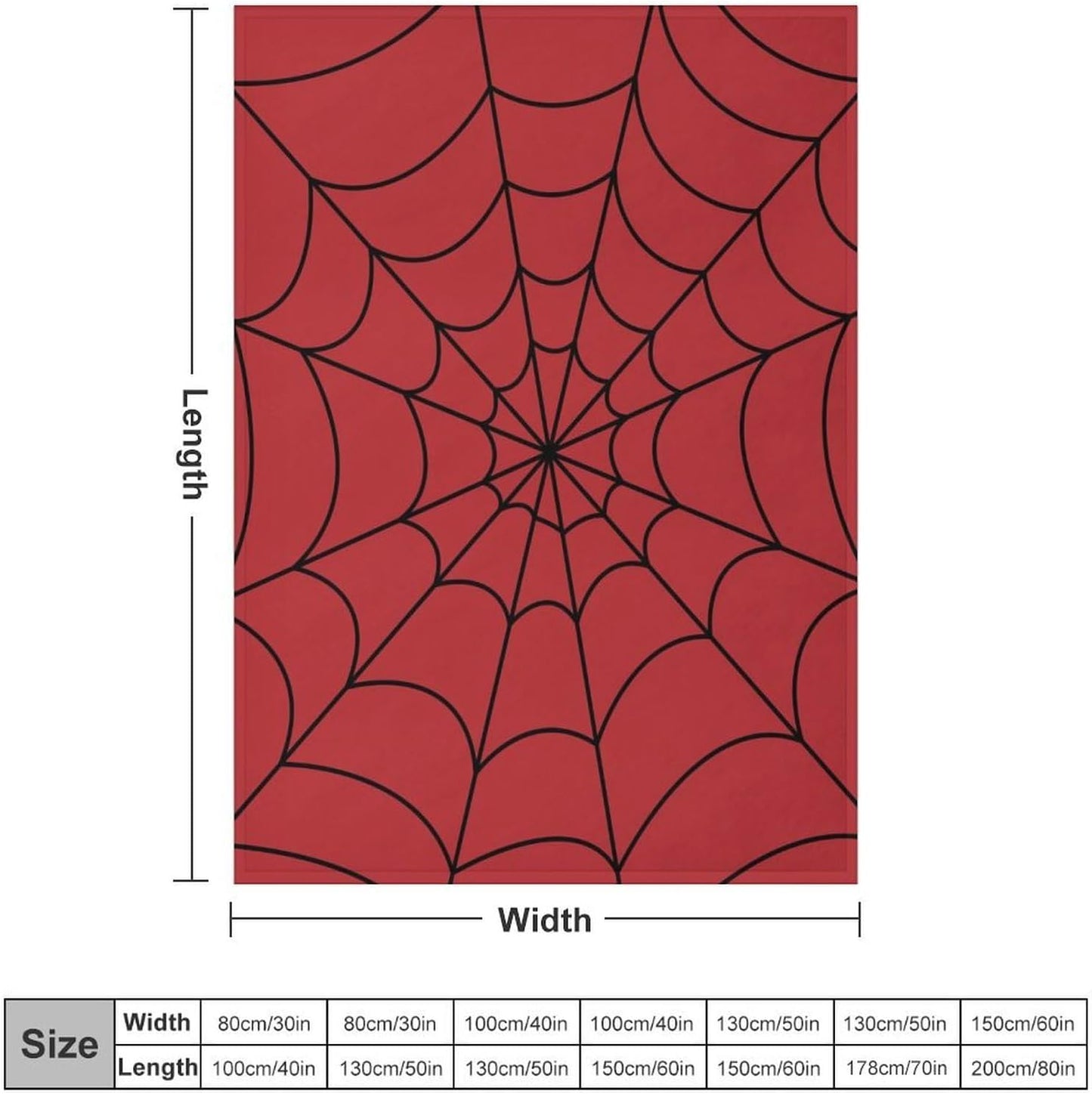 Red Spider Web Blanket Gifts for Boys & Girls, Lightweight Reversible Soft Flannel Throw Blanket Cozy Blanket for Kids Teens Perfect Room Decor for Bedroom Living Room Playroom, 51x63 Inch