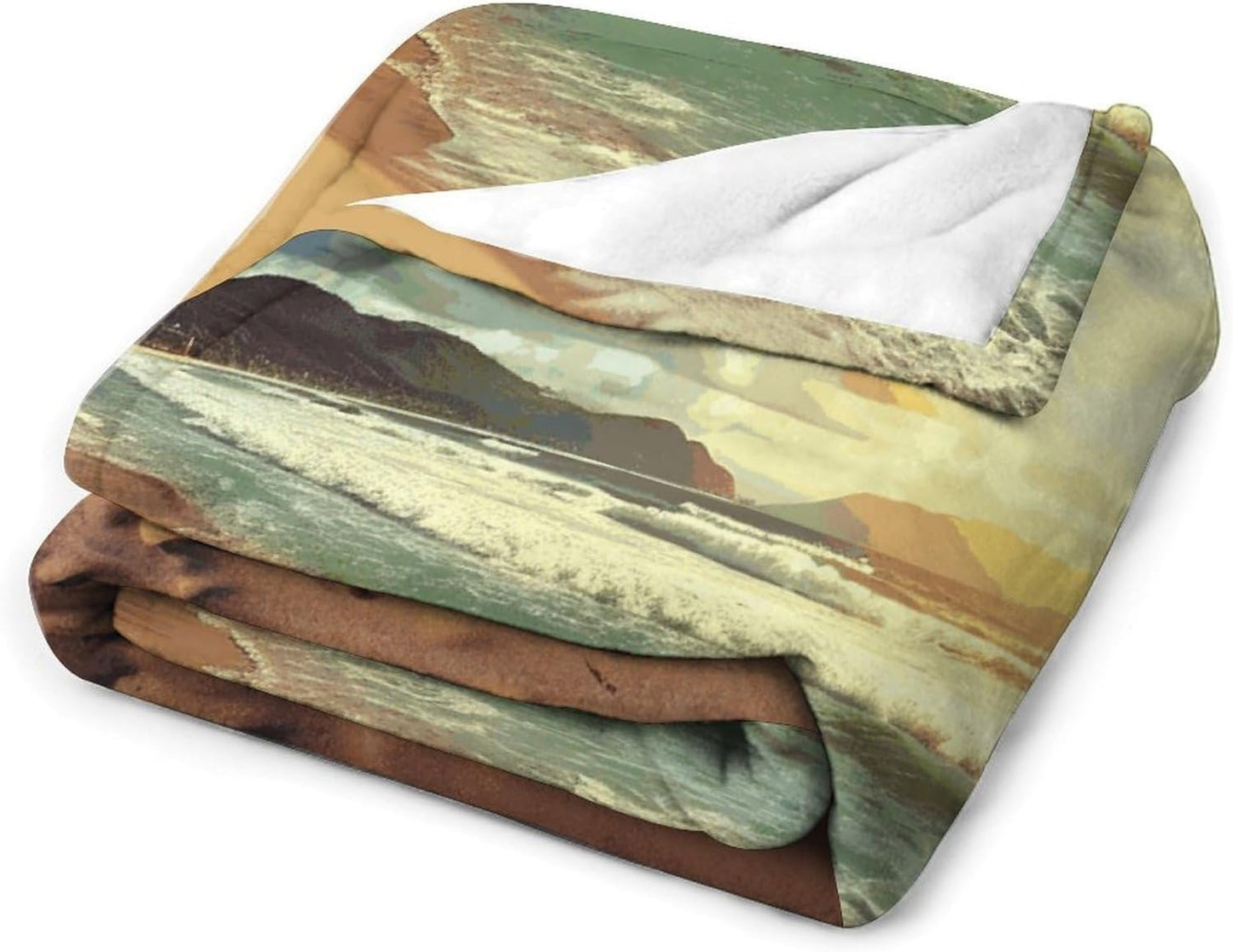 Sunset on The Beach Blanket Super Soft Lightweight Throw Blanket Cute Cozy Warm Bed Blanket Decorative Fuzzy Blanket All-Season Home Decor Gift for Sofa Couch Living Room 40"*50" （100 * 130cm）