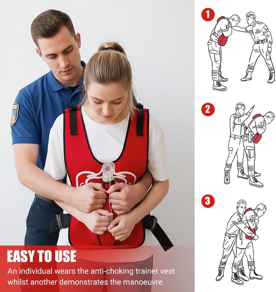 Upgraded Heimlich Practice Training Vest - Anti-Choking Obstruction Model for First Aid Teaching, Nursing and Student Education Accessories (Adults)