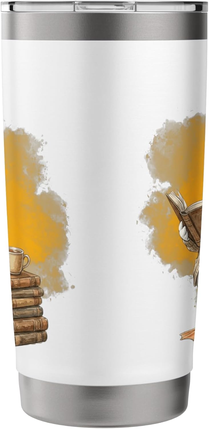 Well Read Goose Funny Book Lover Librarian Reading Books Stainless Steel Insulated Tumbler