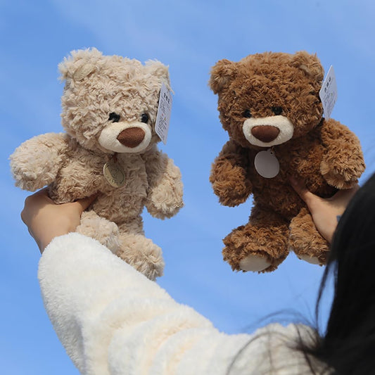 10Inch Teddy Bear Stuffed Animal, Soft Stuffed Teddy Bear Plush Toy, Birthday Xmas Gifts for Kids Baby (Light Brown)